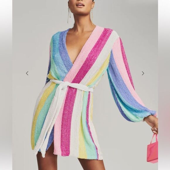 Retrofete Gabrielle Robe Dress in Unicorn Revolve Large - Picture 3 of 15